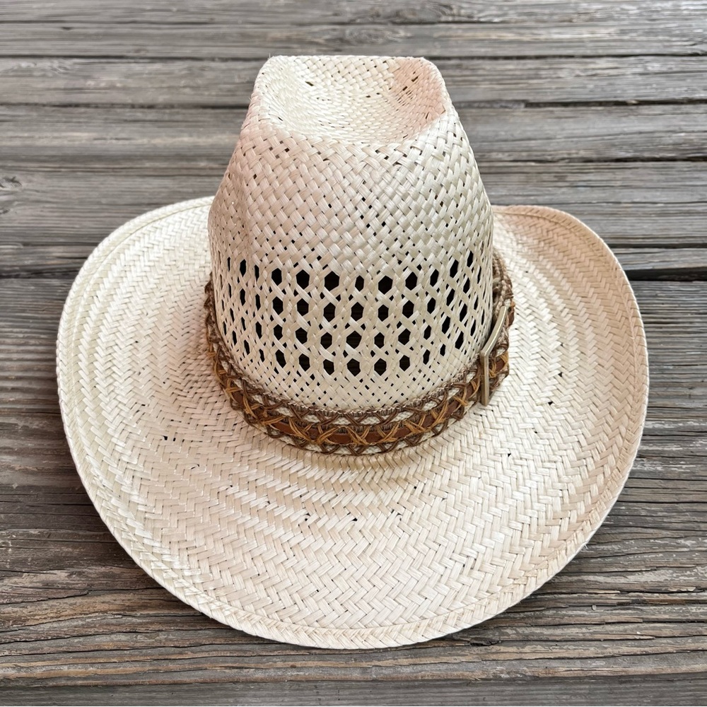 Bailey U-Rollit New West Straw Cowboy Hat Unisex Size 7 1/2 - Picture 4 of 14